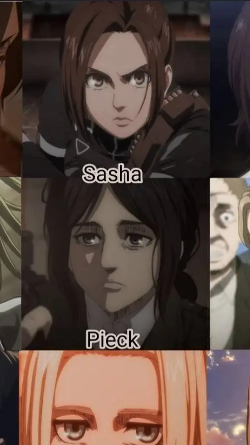 ai character: aot girls  background