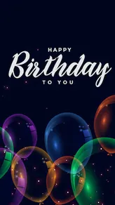 ai character: Happy birthday!  background