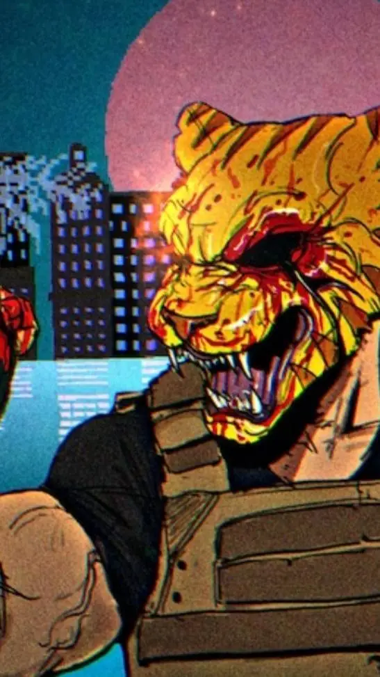ai character: Tony hotlinemiami background