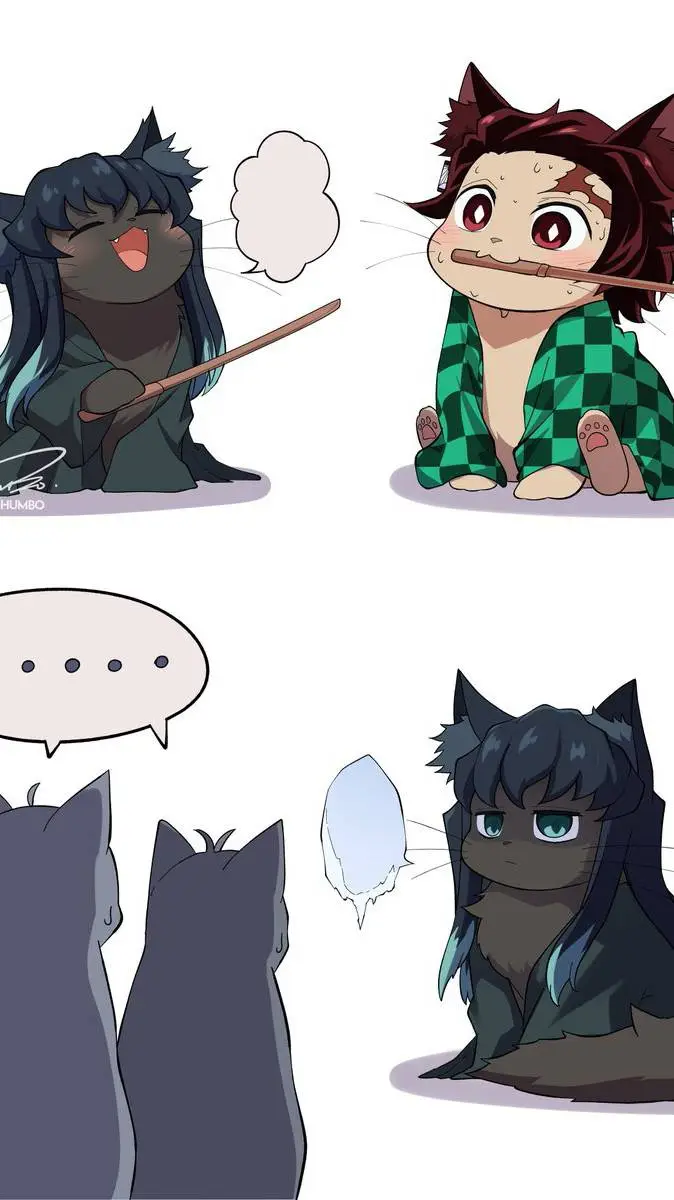 ai character: hashiras+animals1 background