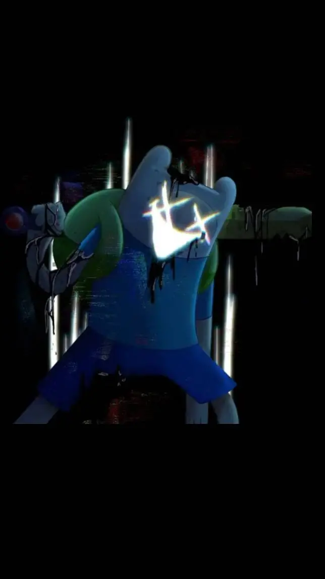 ai character: 🤍fin glitch🤍 background