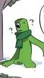 ai character: freaky green~ background