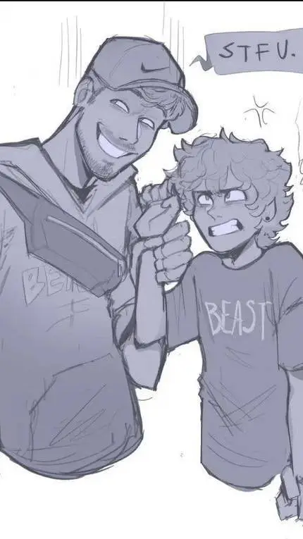 ai character: Mr Beast x Karl background