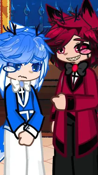 ai character: hazbin hotel, H&H. background