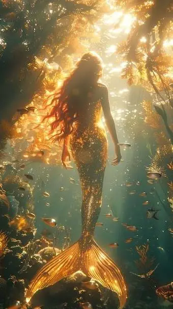 ai character: Mha AU bajo el mar background