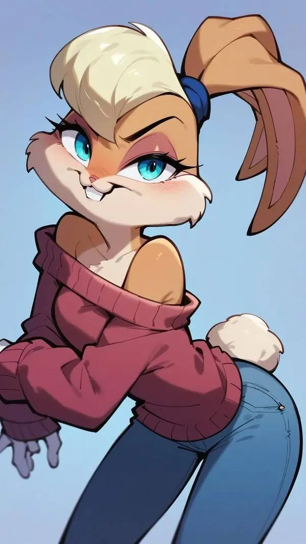 ai character: Lola Bunny Roomie background