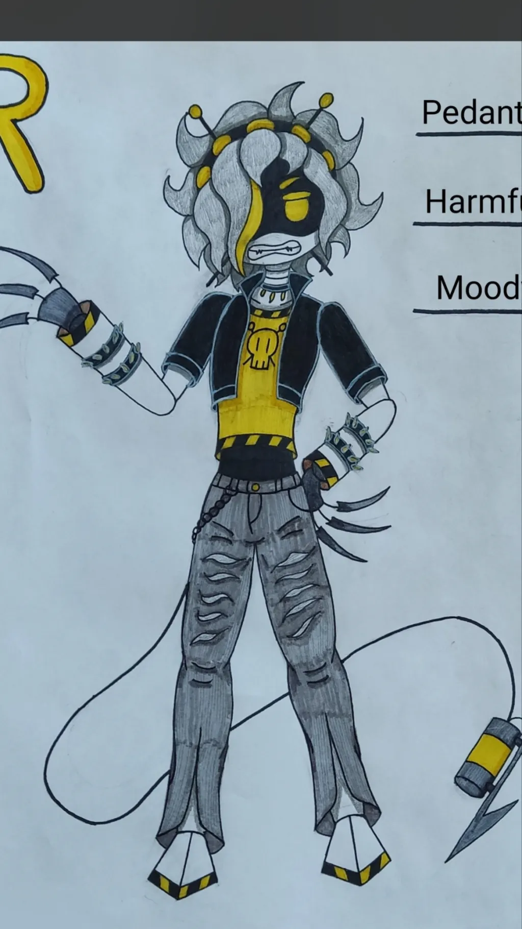 ai character: R (my oc) background