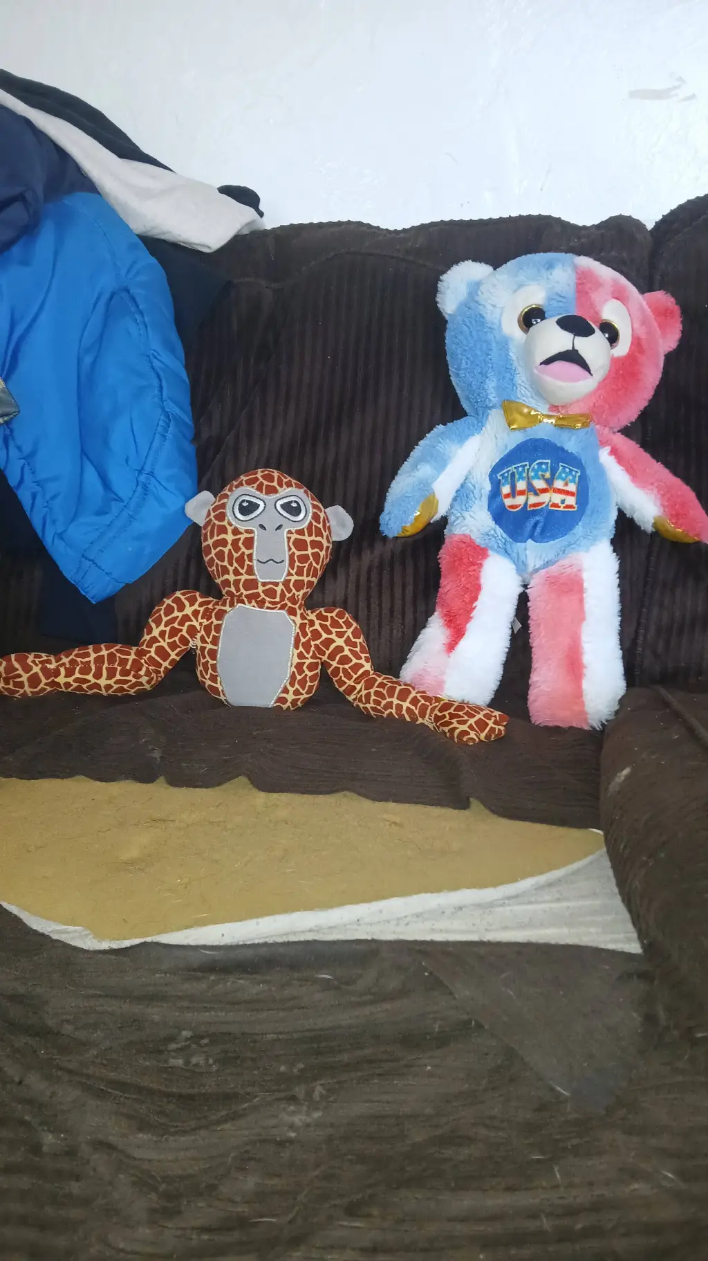 ai character: monkey and bear background