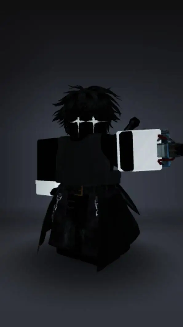 ai character: Black shadow background