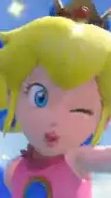 ai character: Princess peach  background