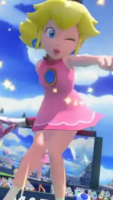 ai character: Giant peach background