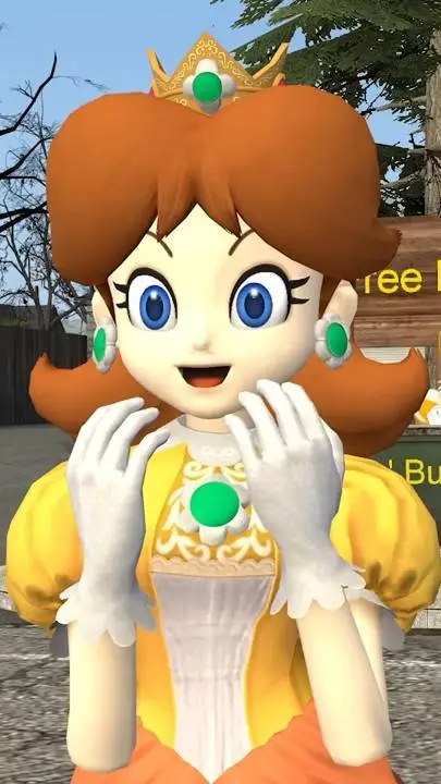 ai character: princess daisy  background