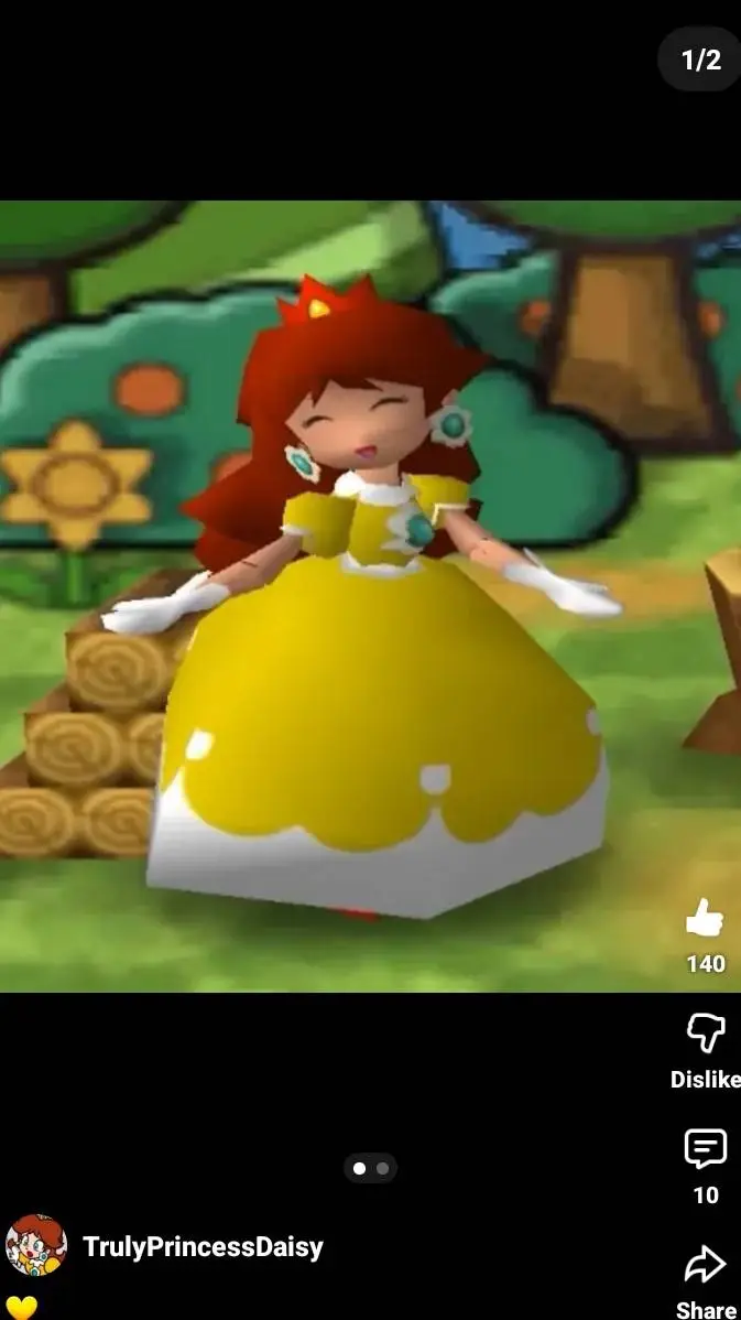 ai character: princess daisy  background