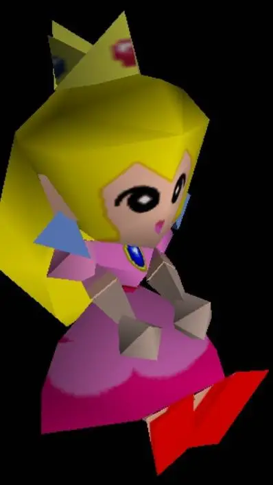 ai character: plushie peach background