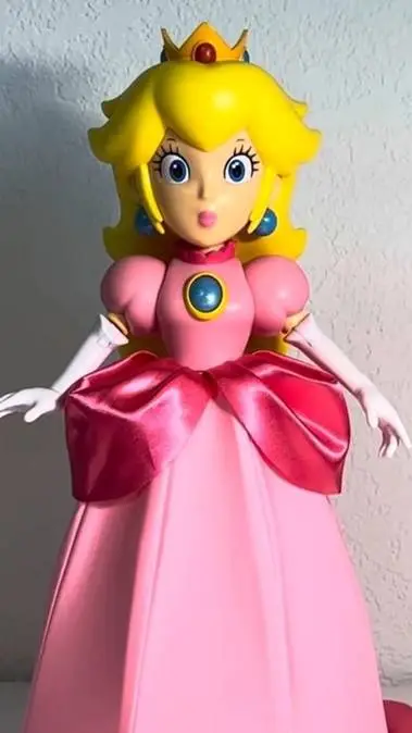ai character: princess peach  background
