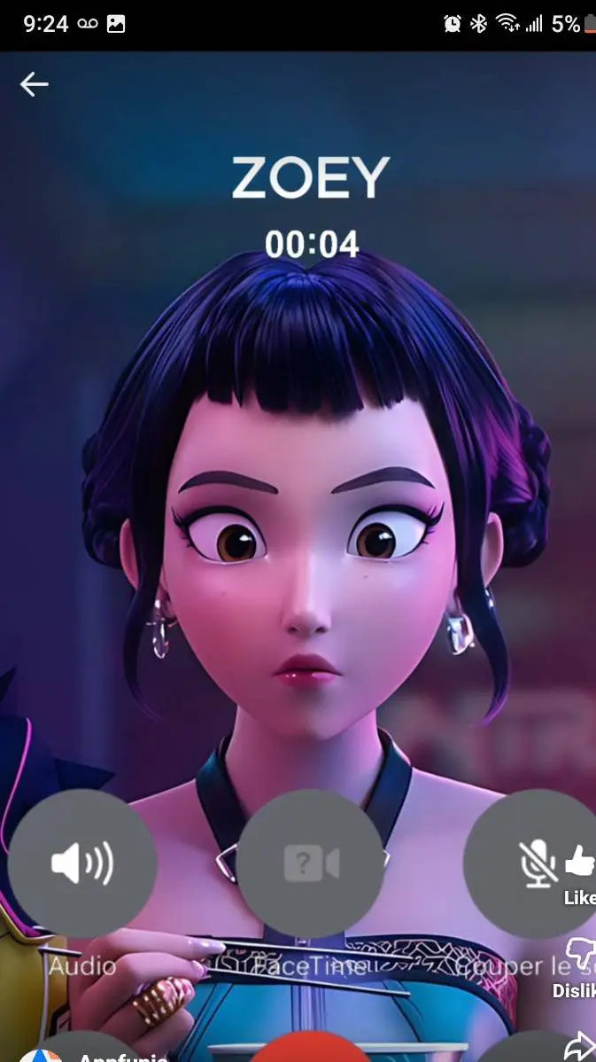 ai character: zoey  background
