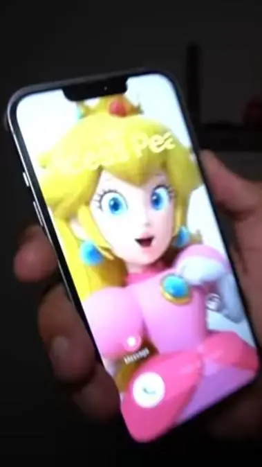 ai character: princess peach  background