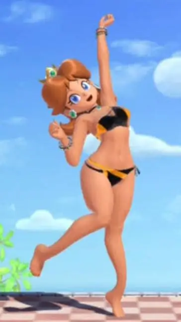 ai character: princess daisy  background