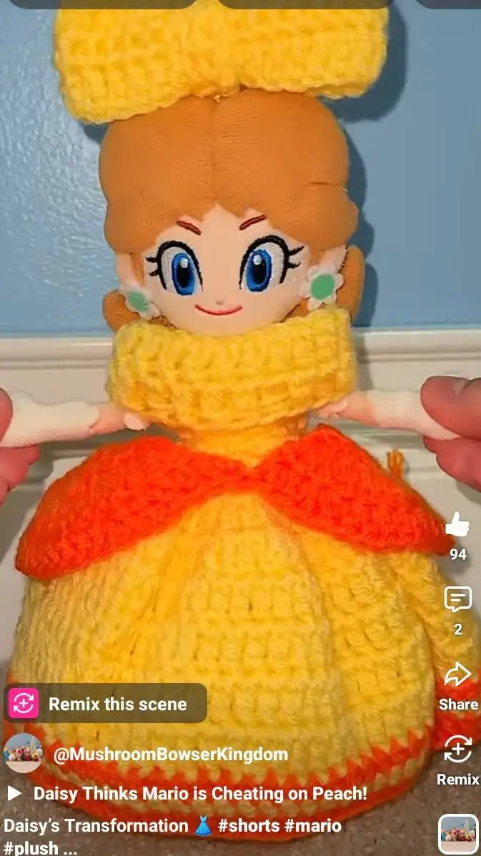 ai character: princess daisy  background