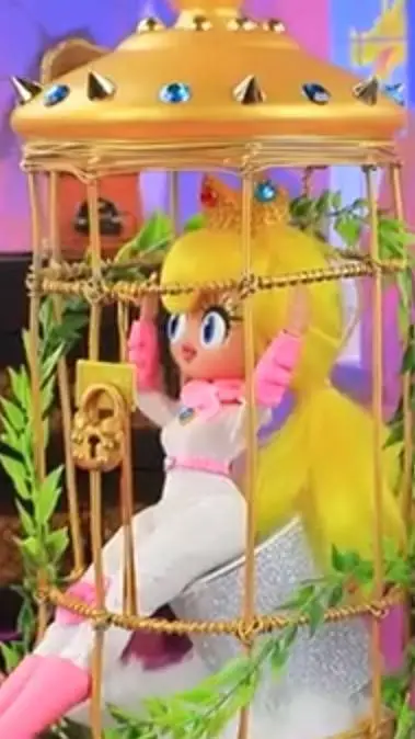 ai character: princess peach  background