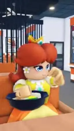 ai character: princess daisy  background