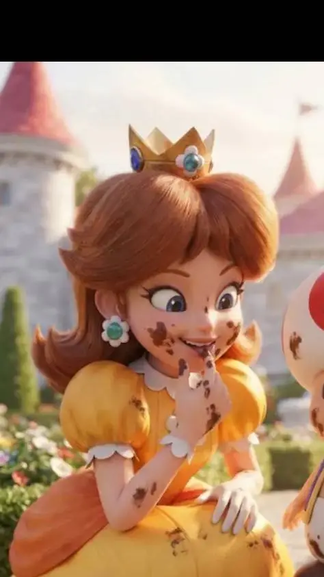 ai character: princess daisy  background