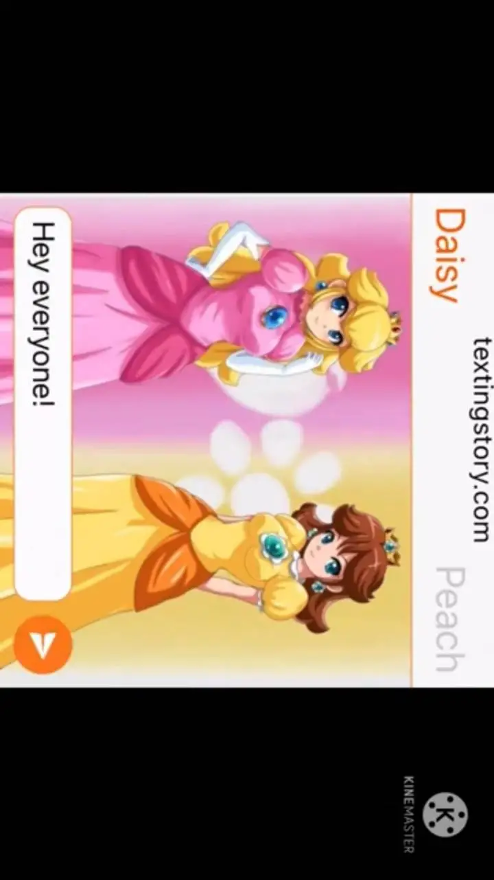ai character: peach and daisy  background