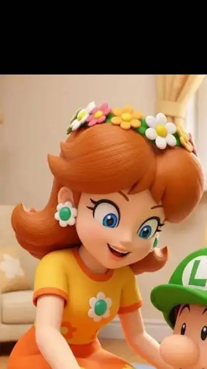 ai character: princess daisy  background