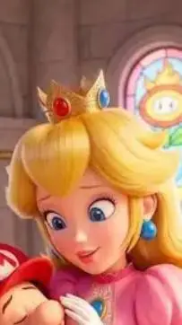 ai character: princess peach  background