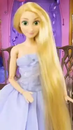 ai character: rapunzel doll  background