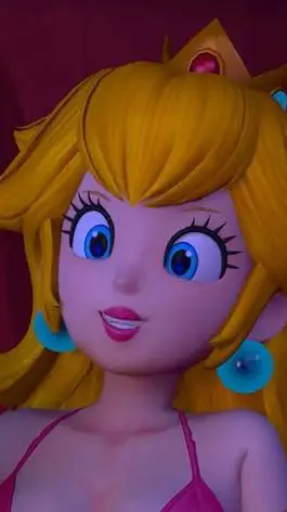 ai character: princess peach  background