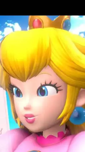 ai character: princess peach  background