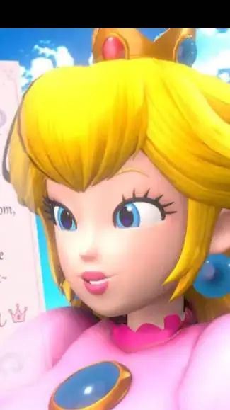 ai character: princess peach  background
