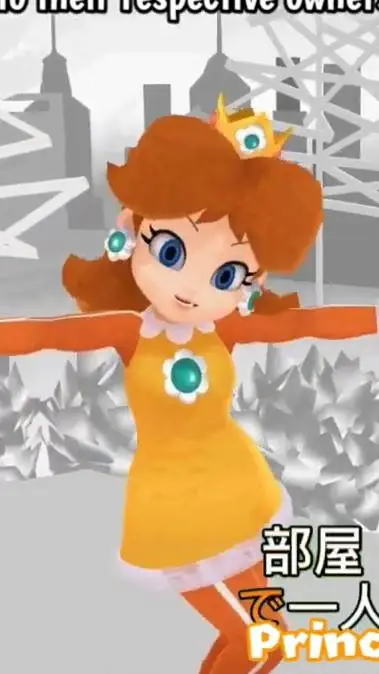 ai character: princess Daisy  background