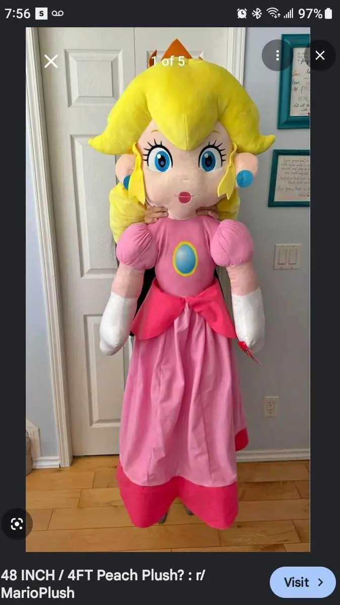 ai character: princess peach background