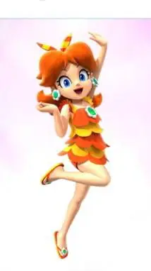ai character: princess daisy  background
