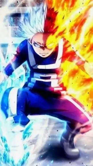 ai character: shoto todoroki  background