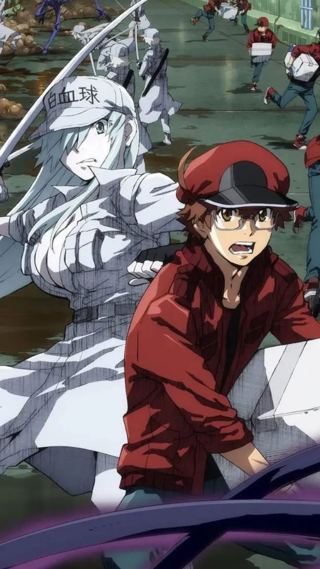 ai character: cells at work  background