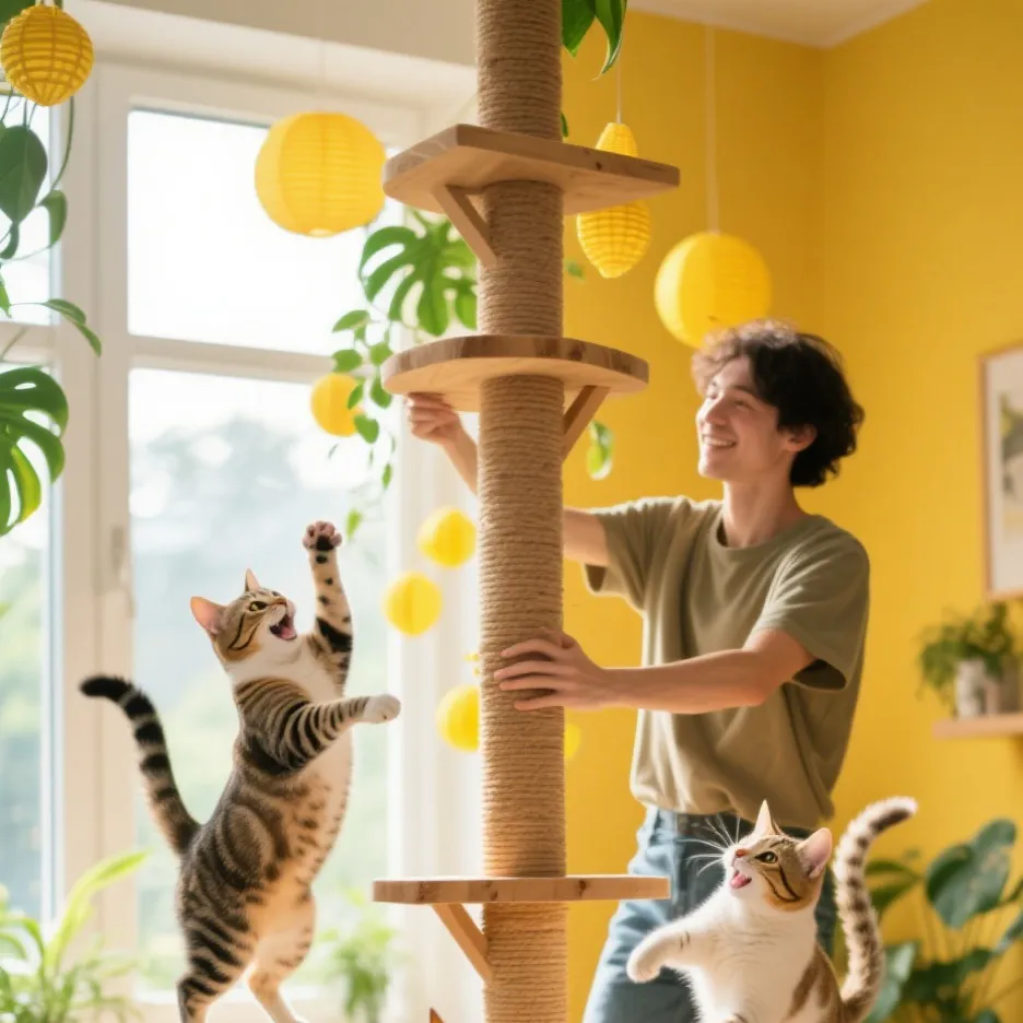 chat with ai character: exited cats