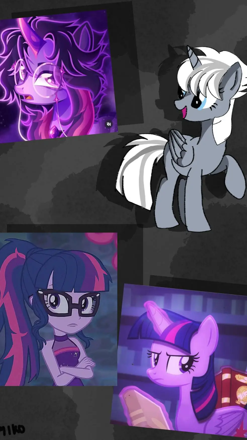 ai character: Equestria girls  background