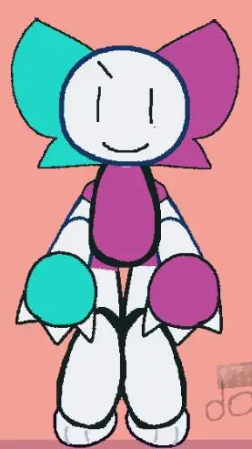 ai character: cotton candy background