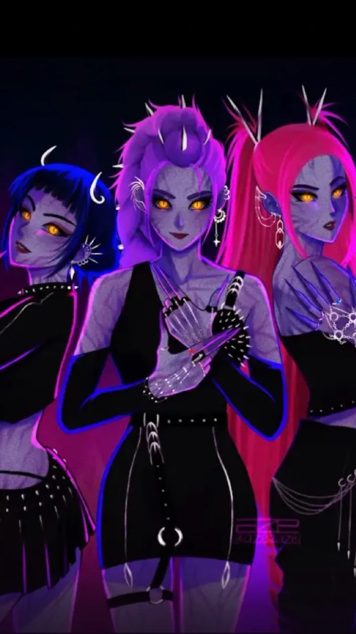 ai character: Demon Huntrix background