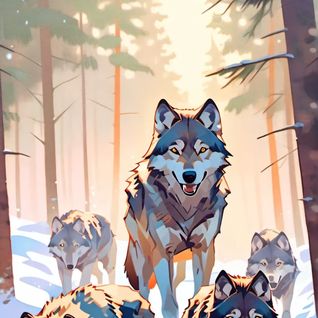 chat with ai character: Wolves 5 & 1 Cat 