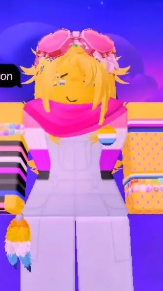 ai character: Peachy Bloom  background