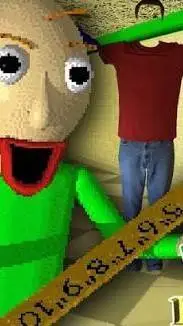 ai character: Baldi y null background