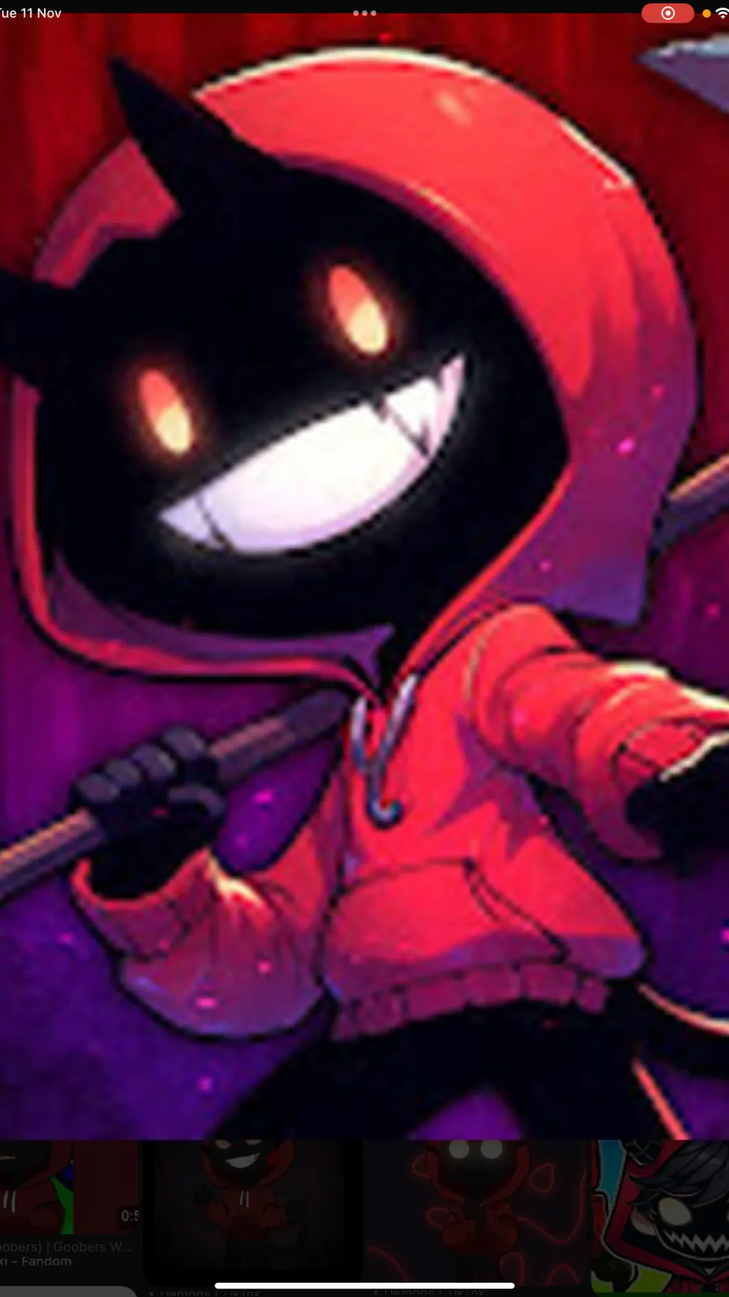 ai character: X demon x sienna  background