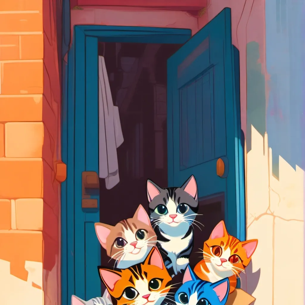 chat with ai character: kittens and mother