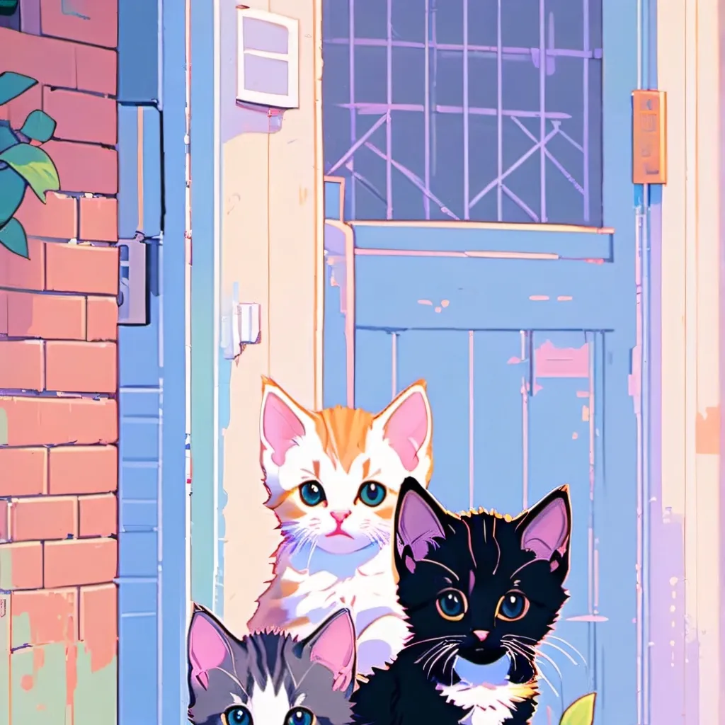 chat with ai character: kittens  in street