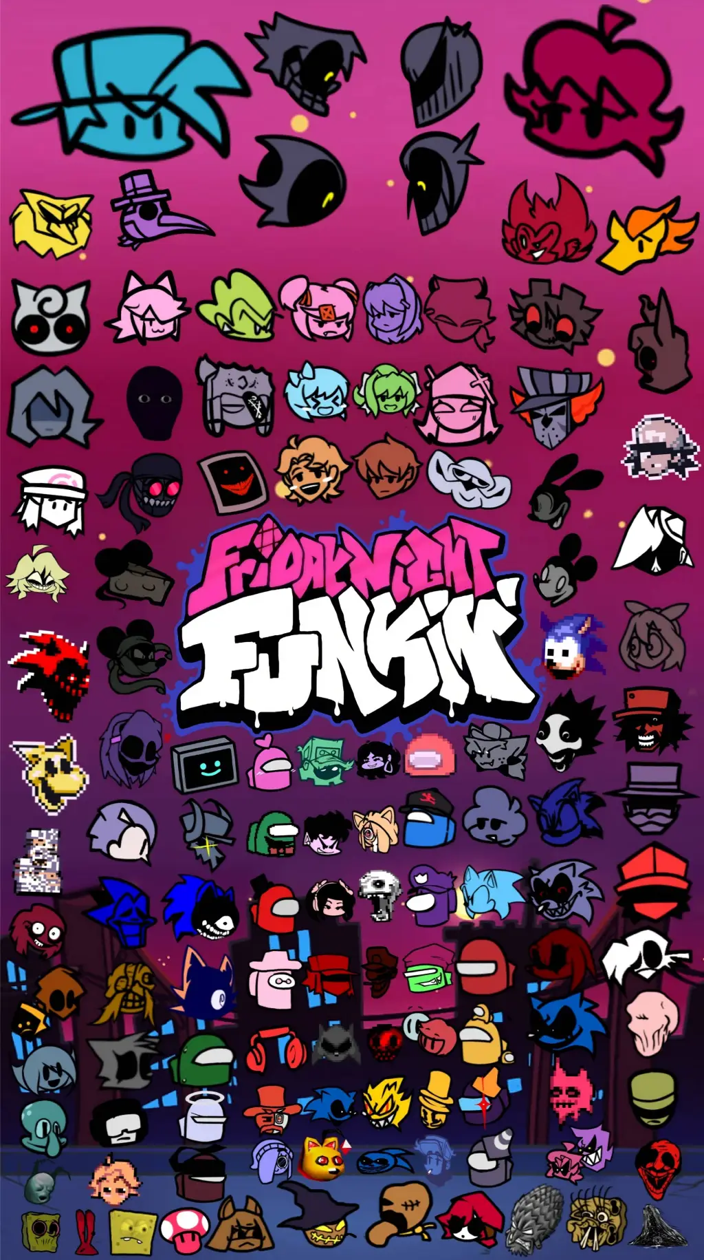ai character: Friday night funki background