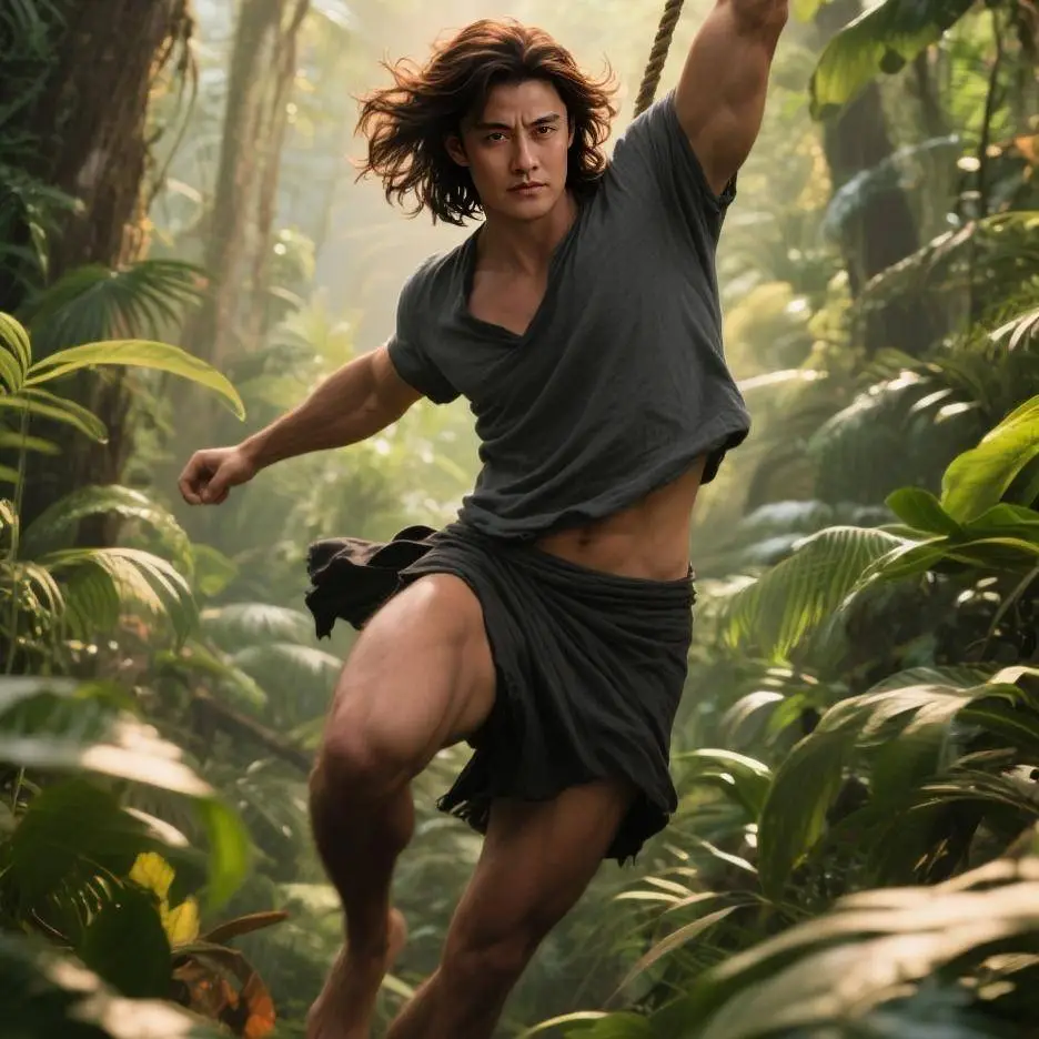 ai character: Tarzan  background